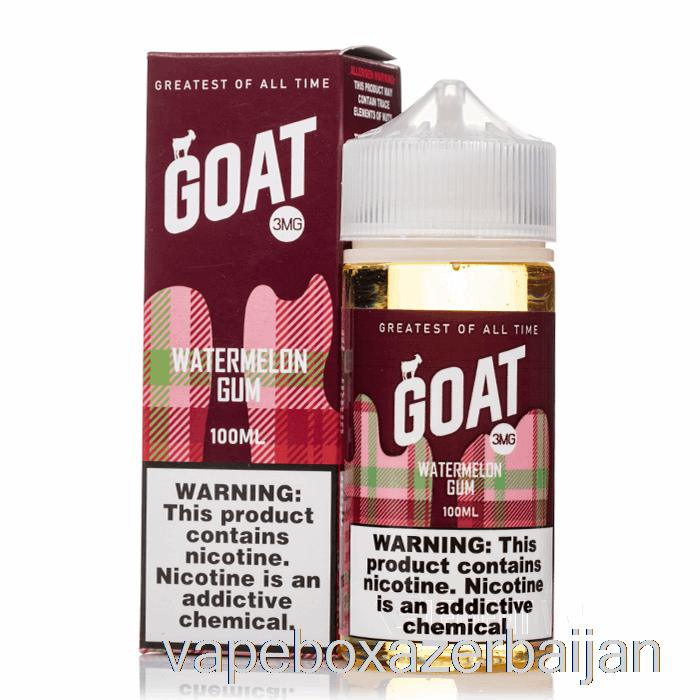 E-Juice Vape Watermelon Gum - Goat E-Liquid - 100mL 6mg